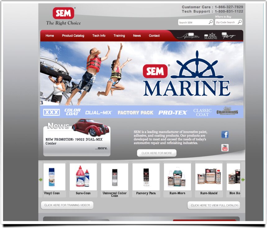 SEM Marine website by Agenity